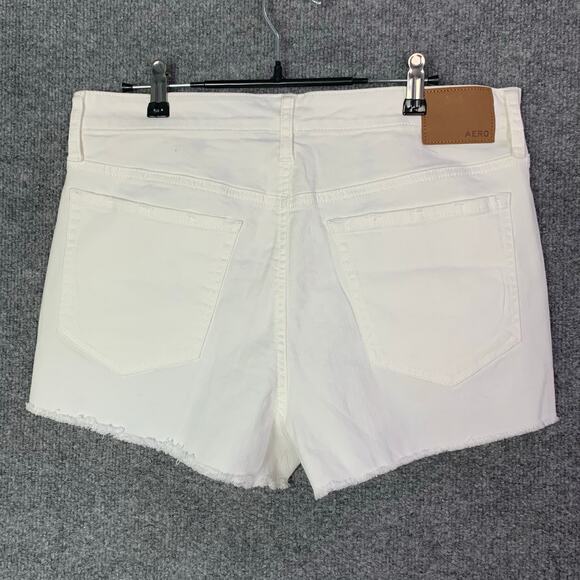 NEW Aeropostale Size 12 Distressed Vintage High Rise Shorty Shorts Stretch - Picture 2 of 12